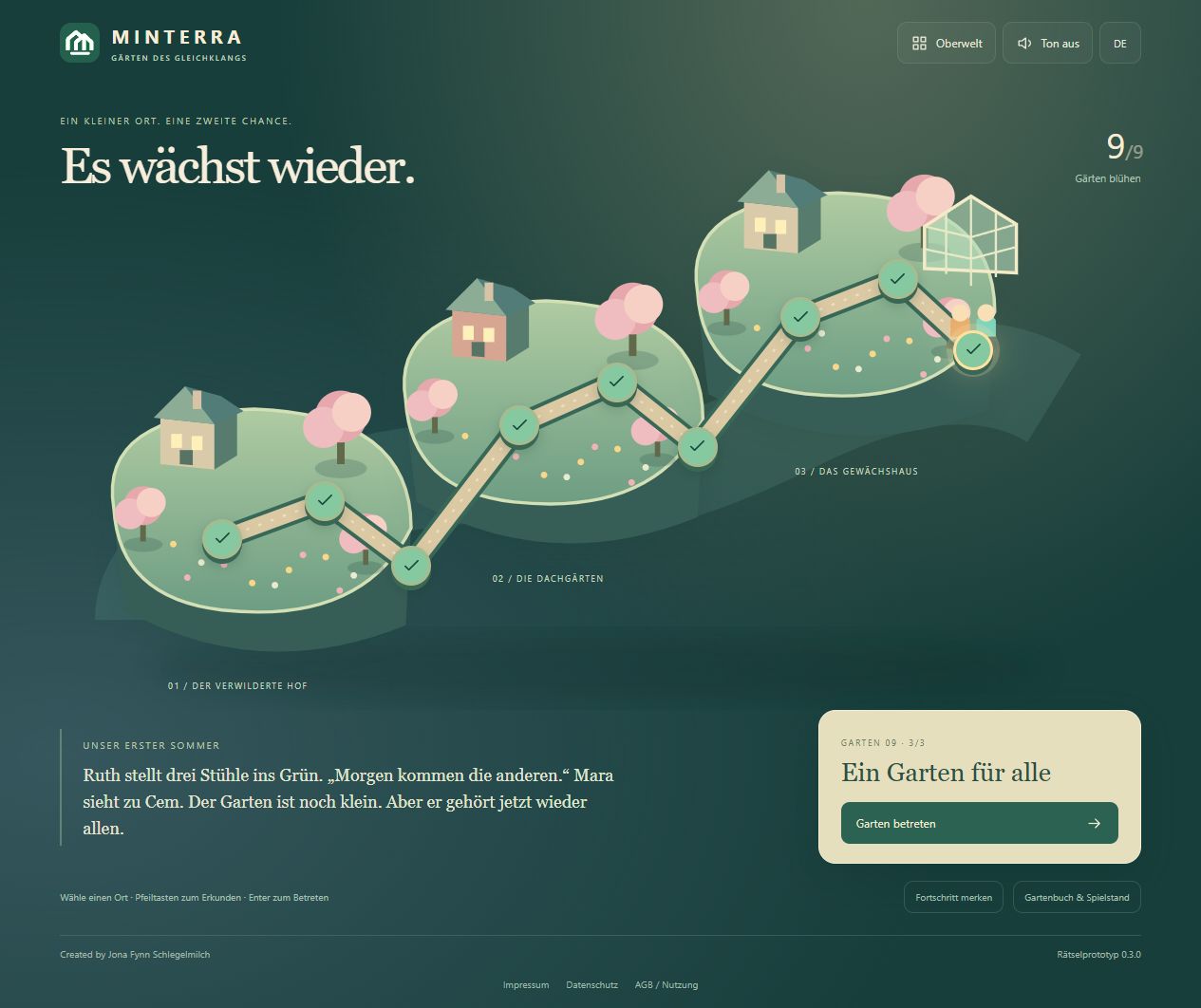 Echte Spielaufnahme der neuen MINTERRA-Oberwelt