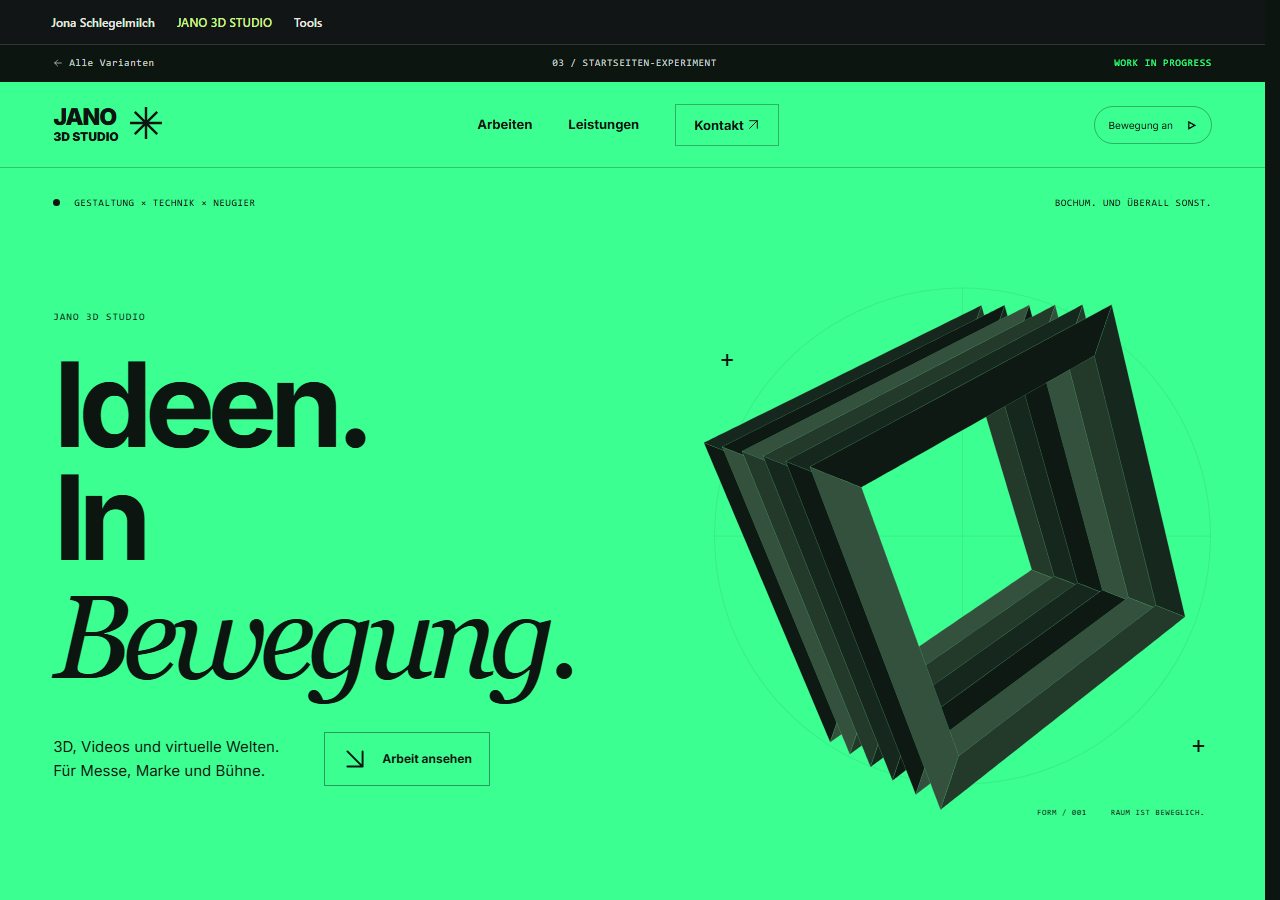 Vorschau der Website-Variante Ideen in Bewegung